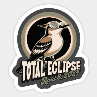 Northern Mockingbird Total Eclipse 2024 Sticker